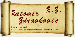 Ratomir Zdravković vizit kartica
